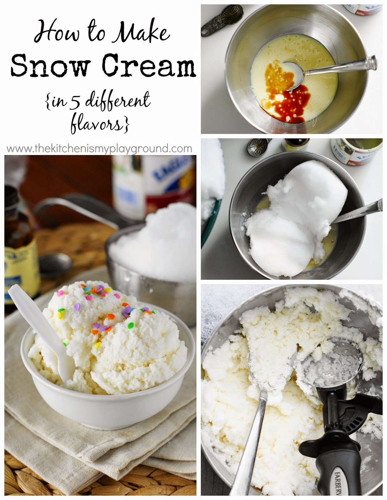 How to Make Snow Cream in 5 Different Flavors image