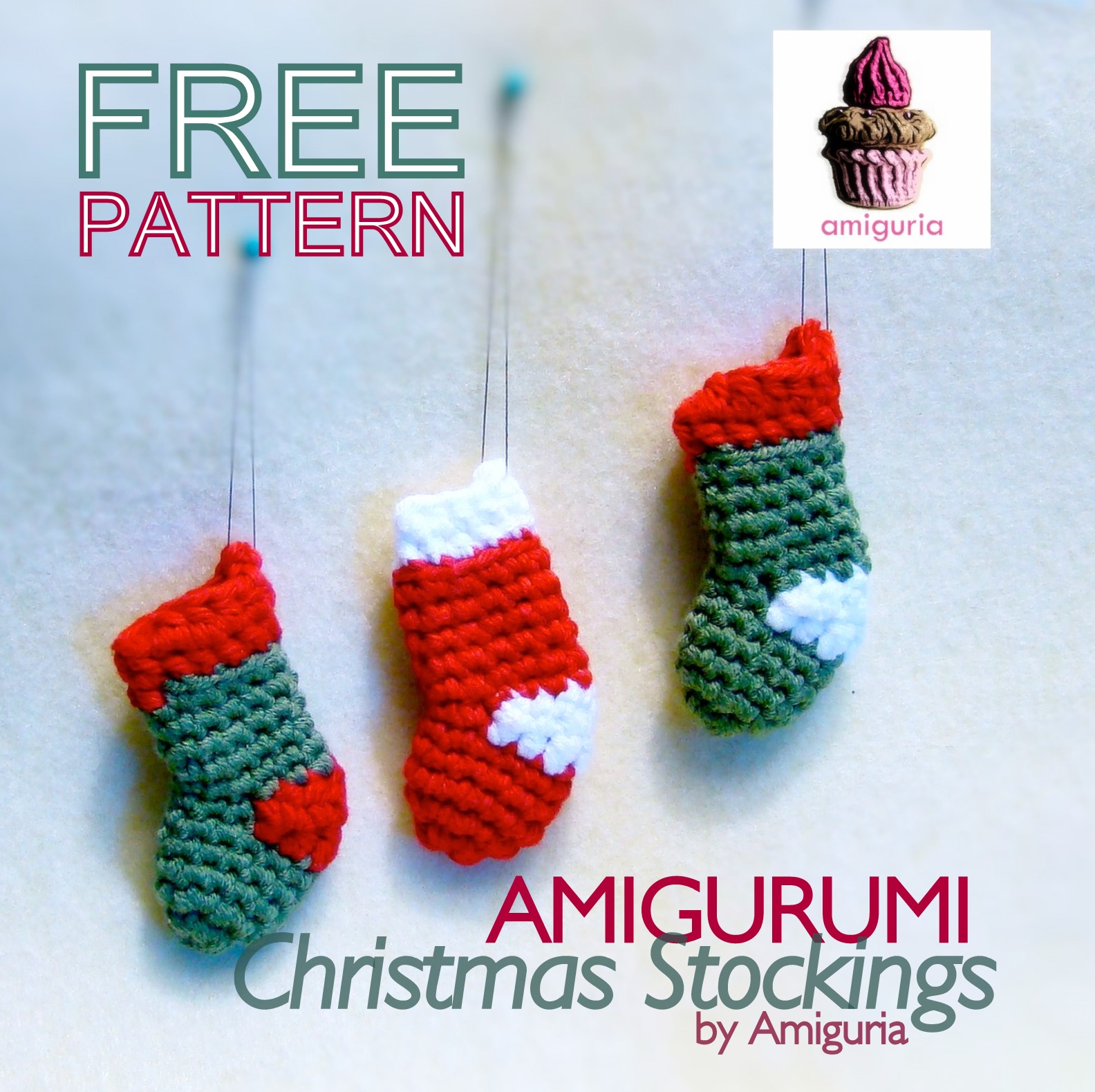 amiguria amigurumi Free Pattern Christmas Stocking