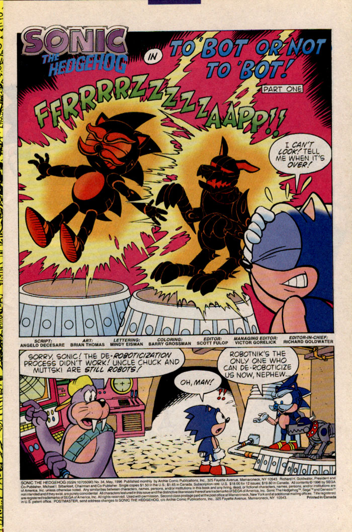 Read online Sonic The Hedgehog comic -  Issue #34 - 2