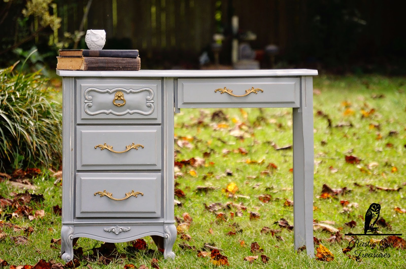 Rustic Owl Treasures French Provincial Desk