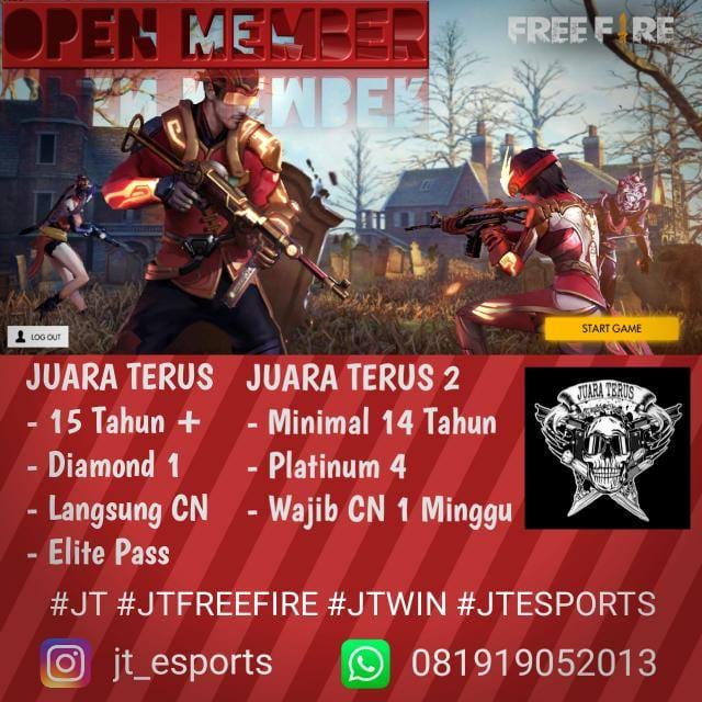 Geto Katanya Open Member Juara Terus E Sports Free Fire