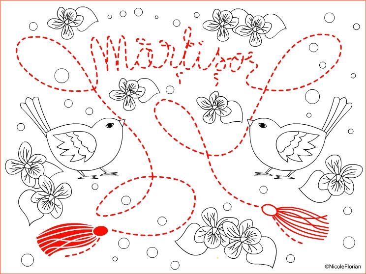 Nicole's Free Coloring Pages 1 Martie Martisor * Desene