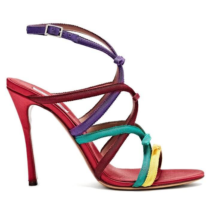 rainbow colored sandals