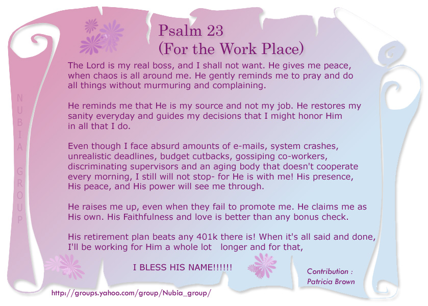 Psalm 23 For Work