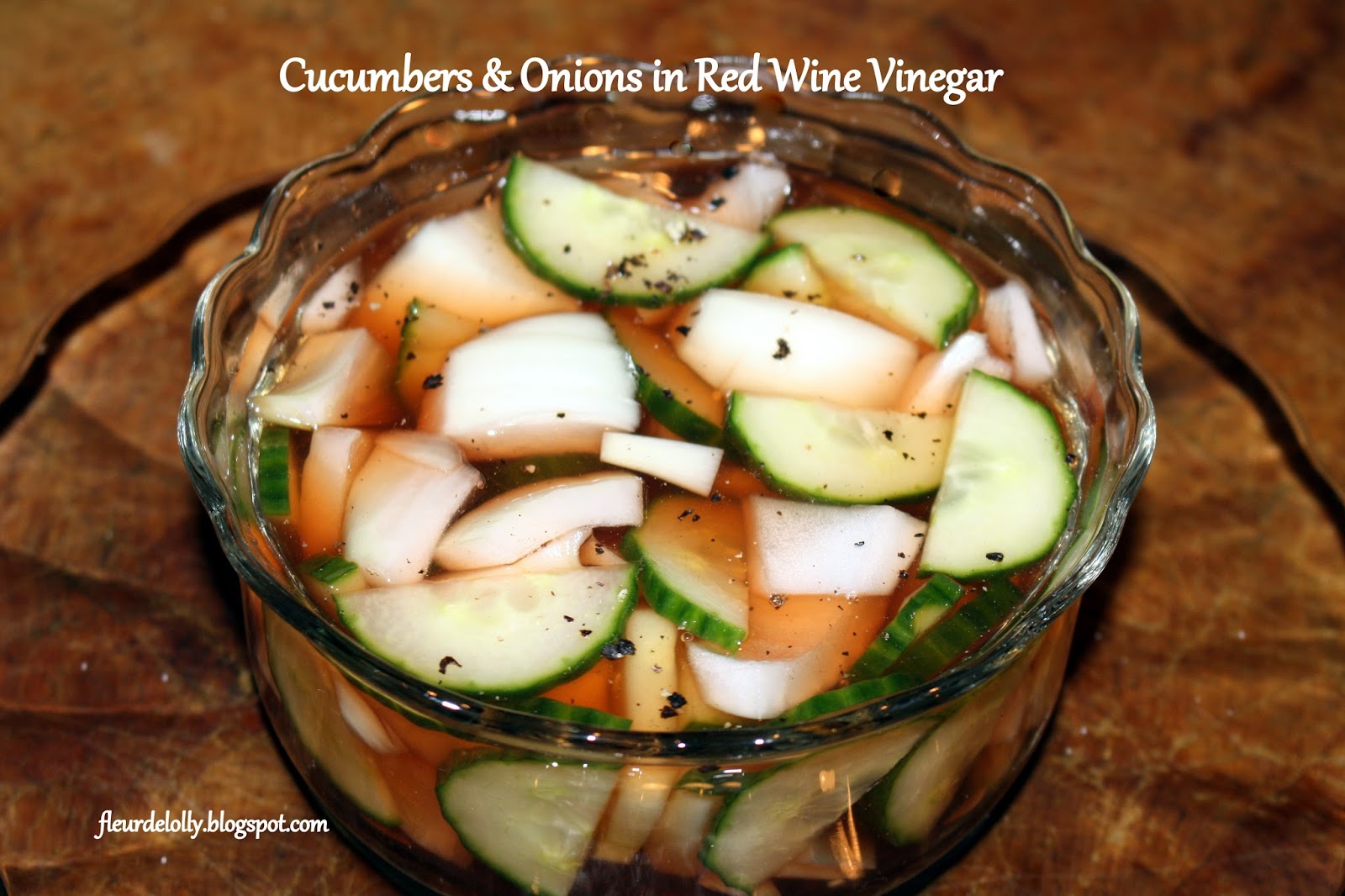 Fleur de Lolly Cucumbers and Onions in Red Wine Vinegar
