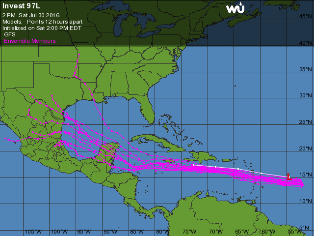 Atención Caribe: zona baja presión aumenta chances desarrollo tropical
