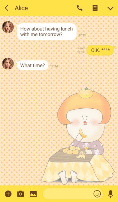 Line クリエイターズ着せかえ みかんに染まるじゃい子 冬特集