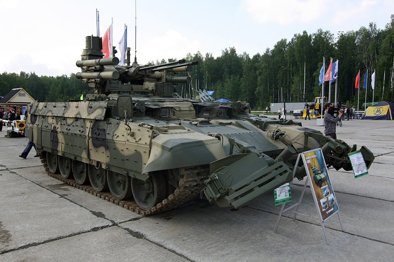 Russian Terminator3 BMPT is an Armata based tank with missiles instead
