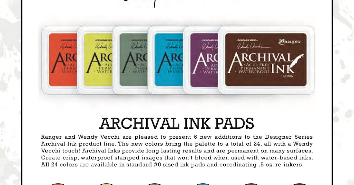 Archival Ink Color Chart