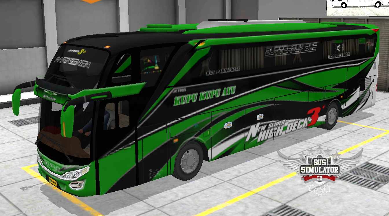 Livery Bus Kupu Kupu Ayu Green Admiral SHD By Blahbloh ...