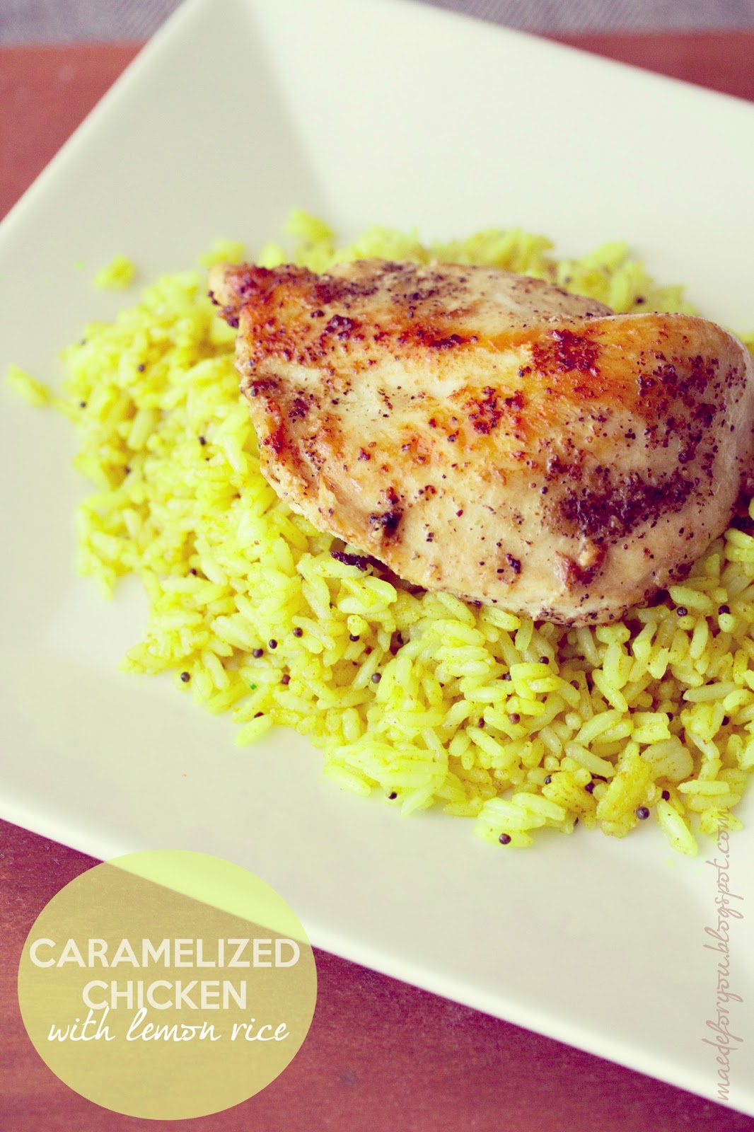 maede.for.you. Caramelized Chicken with Lemon Rice