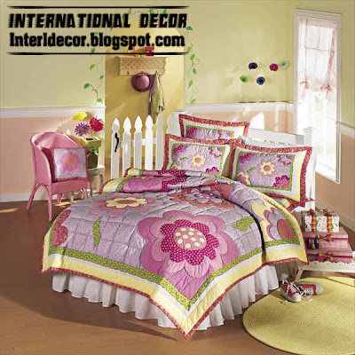 flower girls bedding, modern girls bedding, flower girls bedspread