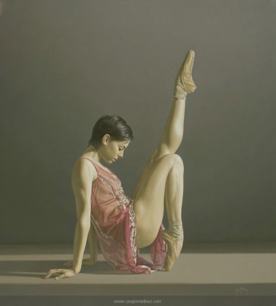 Sergio Martínez arte pinturas retratos hiper-realistas mulheres dançarinas