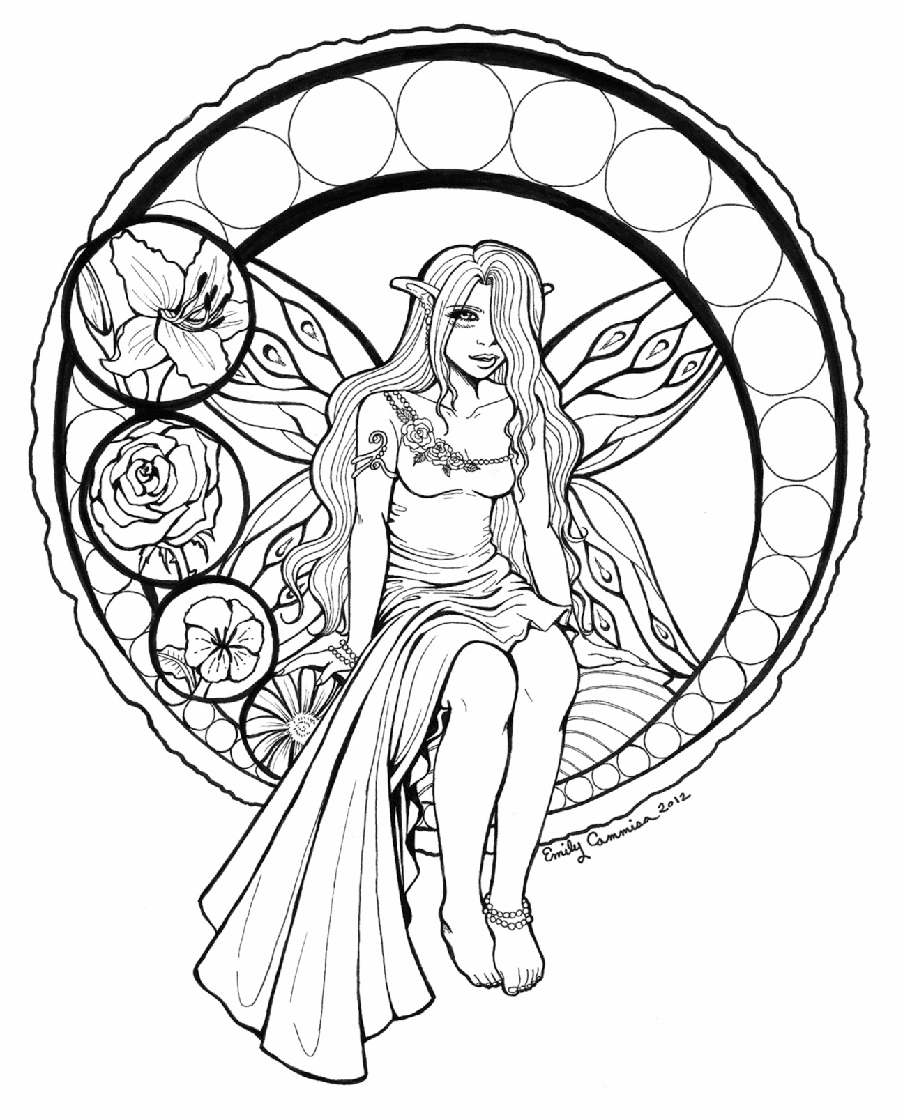 fairies art coloring pages - photo #39