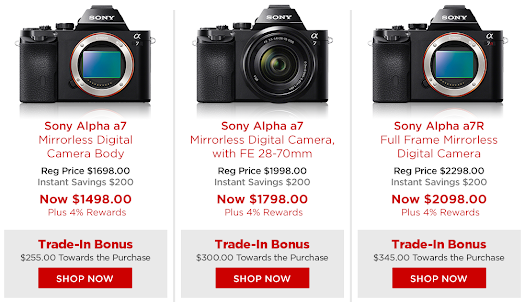 sony a7r deal discount trade