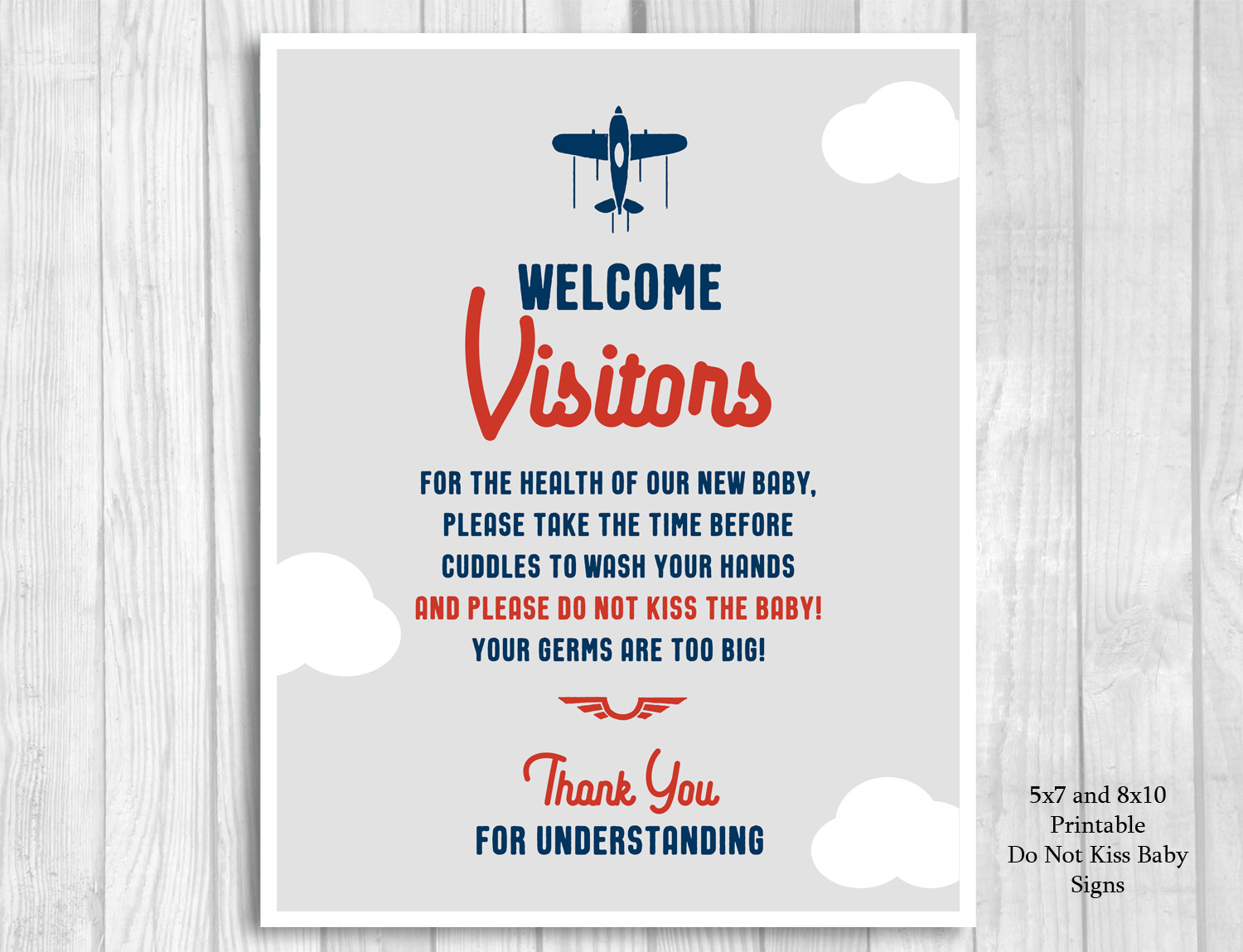 Don T Kiss The Baby Meet And Greet Printable Newborn Baby Signs