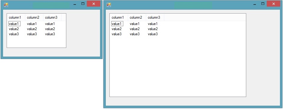 Specify relative positions of controls in window form C#