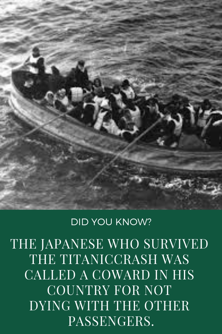 The Japanese who survived the Titanic crash was called a coward in his