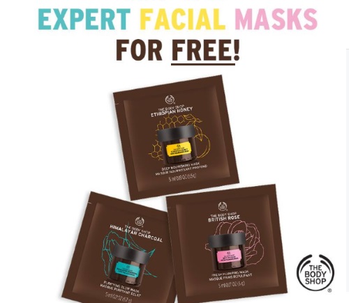 The Body Shop Free Expert Facial Masks Samples