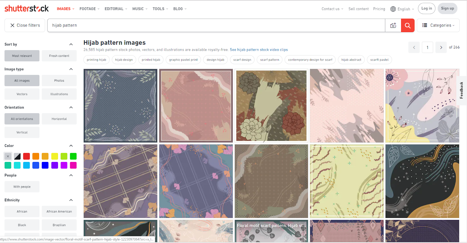 Mudahnya Download Desain Scarf Hijab di Shutterstock - My Life on
