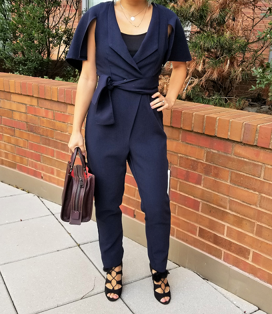 navy tuxedo jumpsuit