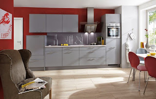 Cocinas en color rojo gris y blanco - Colores en Casa