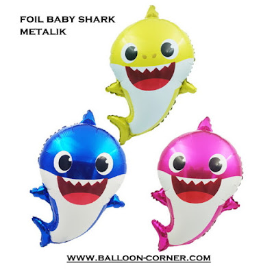 Balon Foil Baby Shark (Metalik)