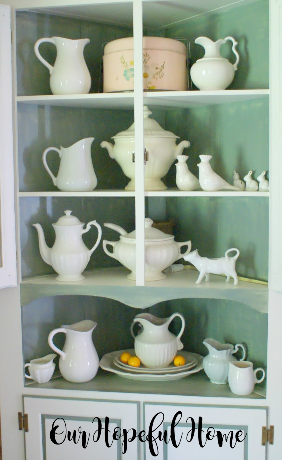 Our Hopeful Home Farmhouse China Hutch In Time For Dining Room Renovation!