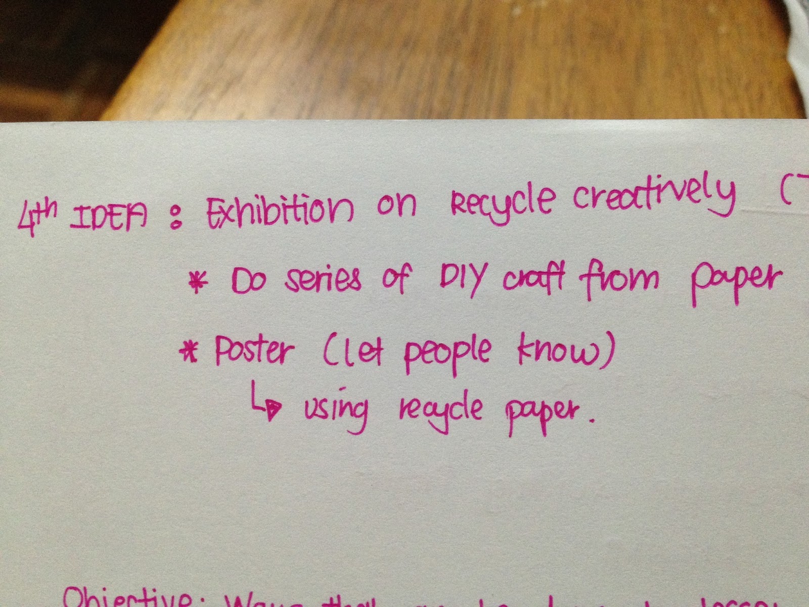Personal Project : Waste Paper Craft Idea