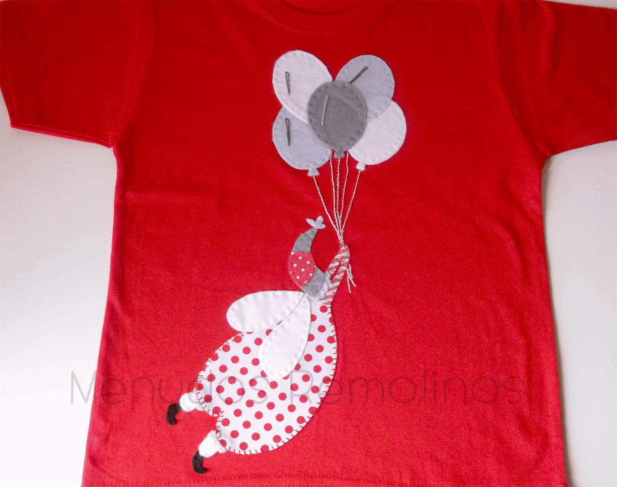 Camiseta duende cinco globos