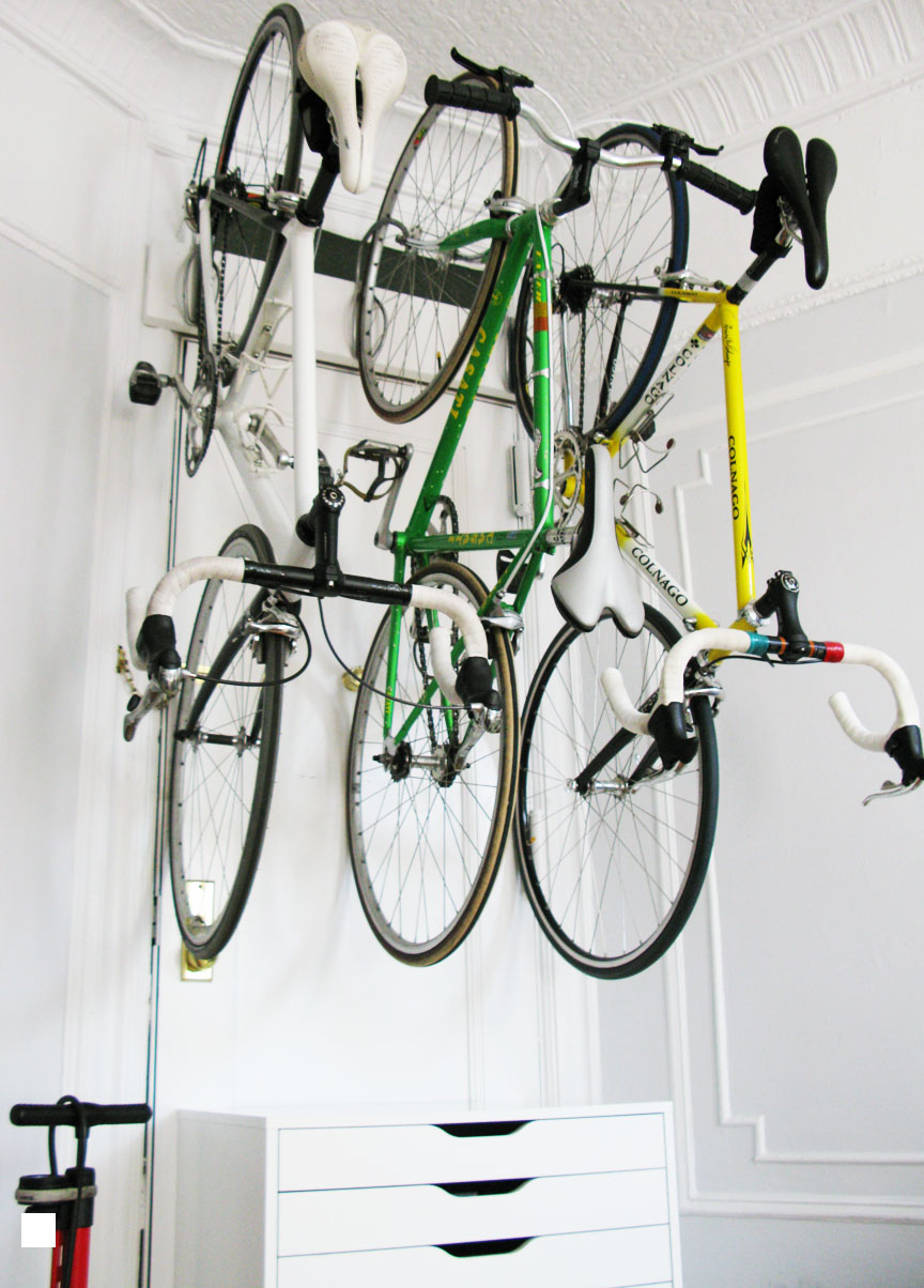 for the love of bikes at home bike storage using IKEA and DELTA racks