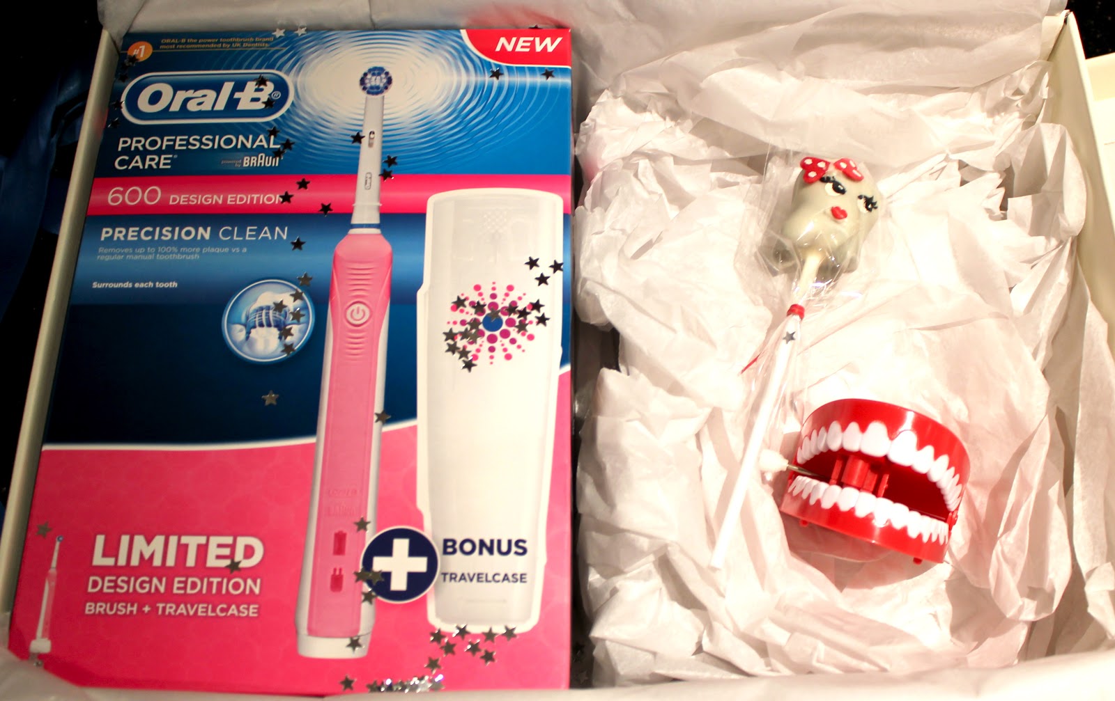 OralB Pink 600 Electric Toothbrush Gift Set Natalya's Beauty Blog