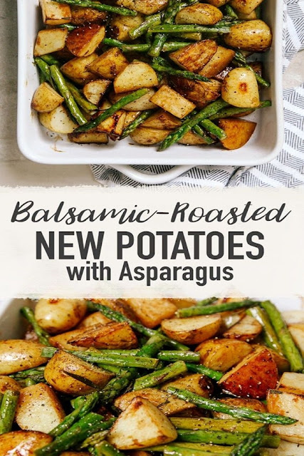 Balsamic Roasted New Potatoes with Asparagus Balsamic Roasted New Potatoes with Asparagus