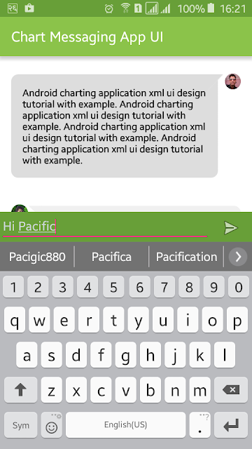 Chat/Messaging App XML UI Design for Android
