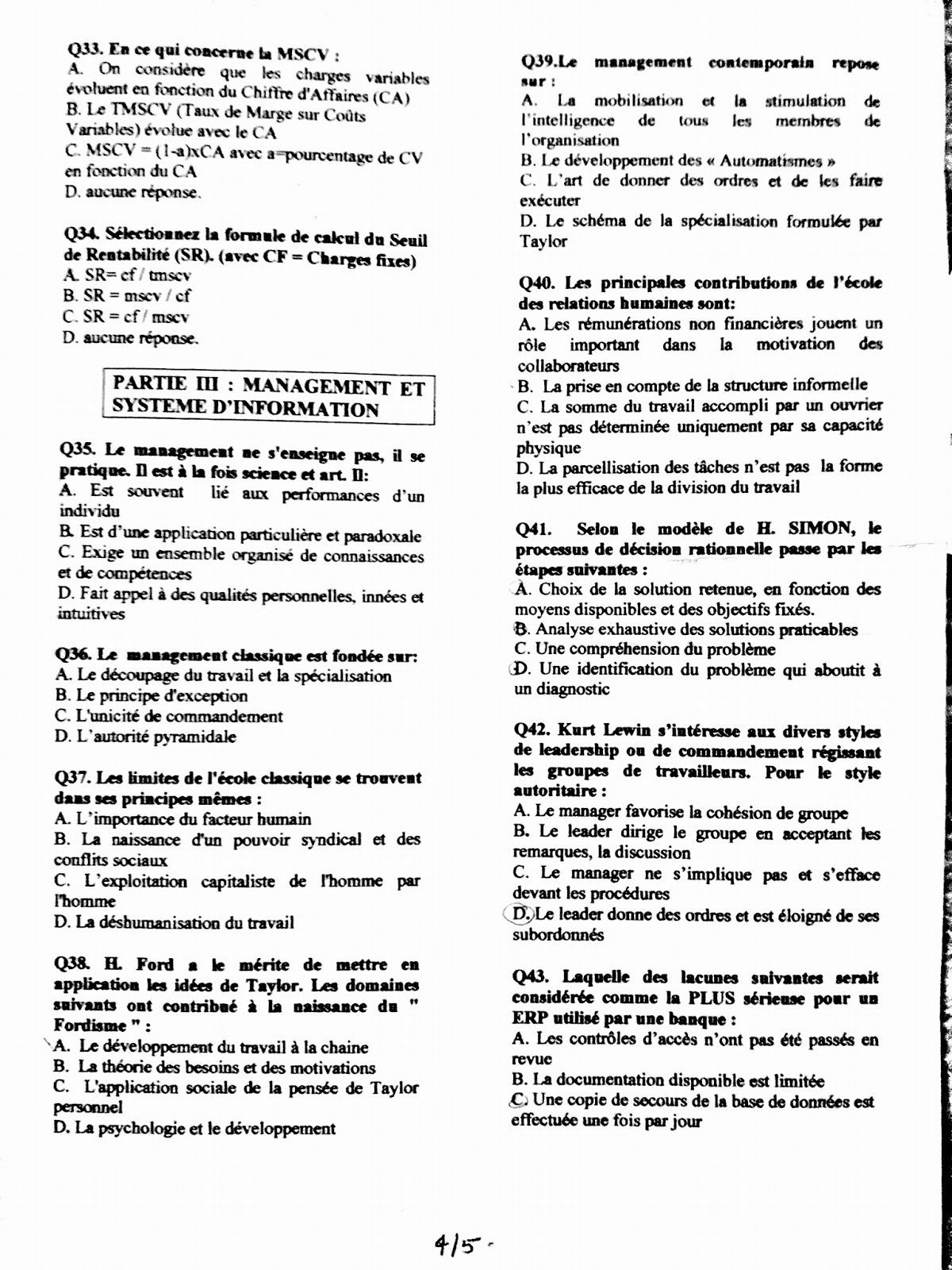 Master specialise systeme d information
