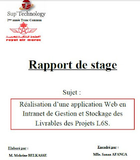 rapport de stage conception Réalisation d'une application Web