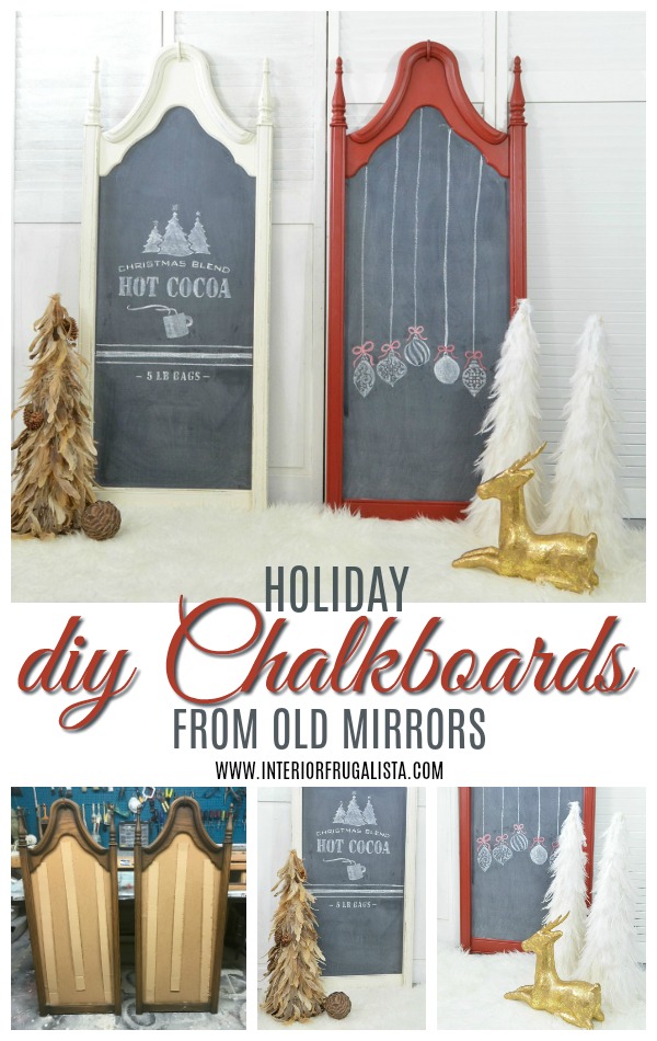 Holiday DIY Chalkboards From Old Mirrors
