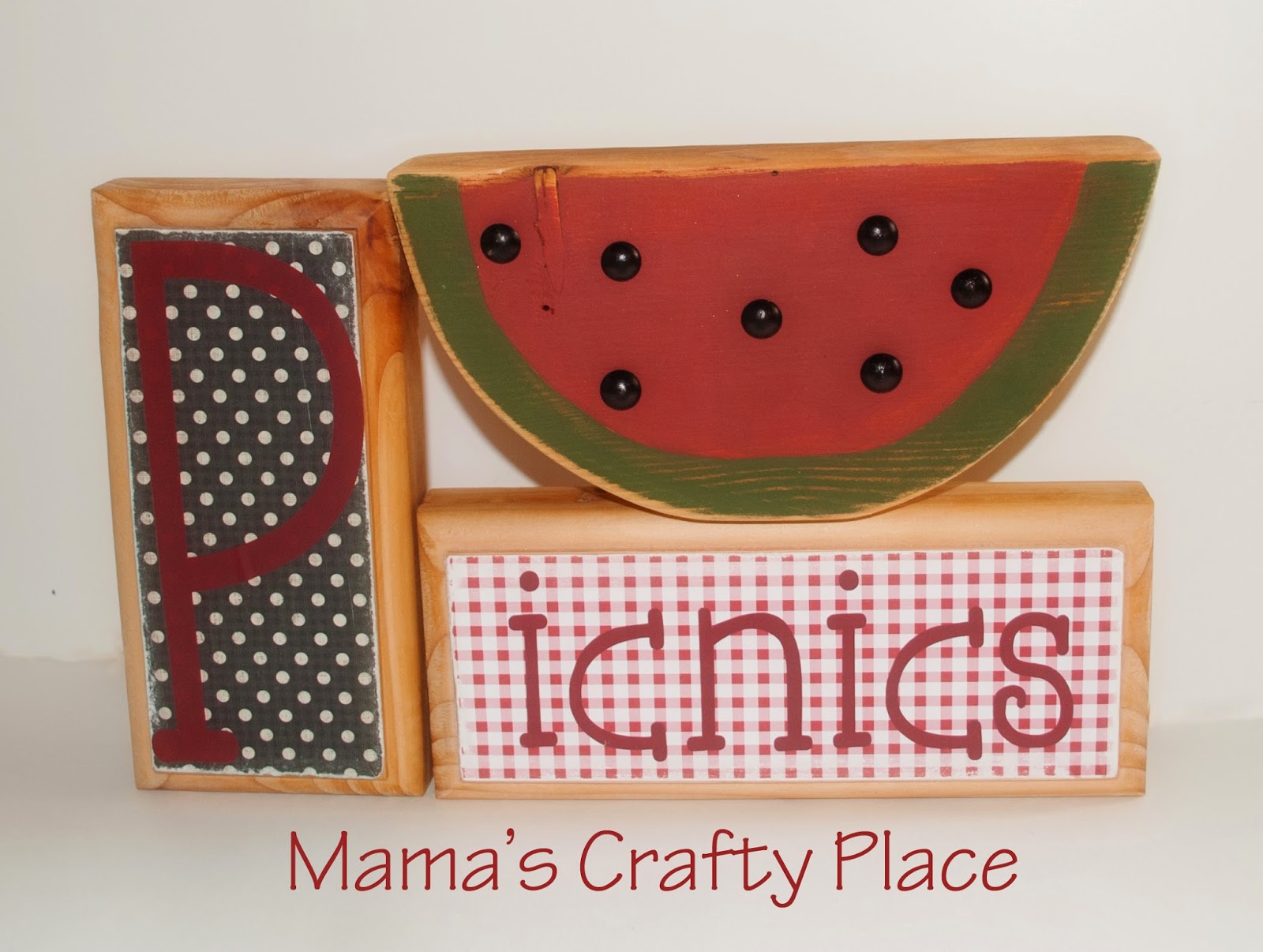 Mama's Crafts Reversible Spring/Summer Wood Blocks