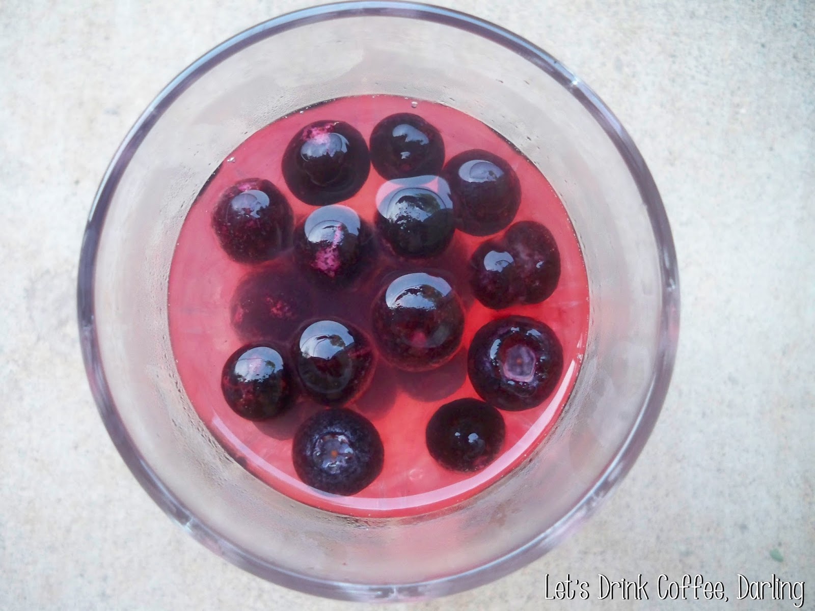 Let's Drink Coffee, Darling Frozen Blueberries in Lemonade