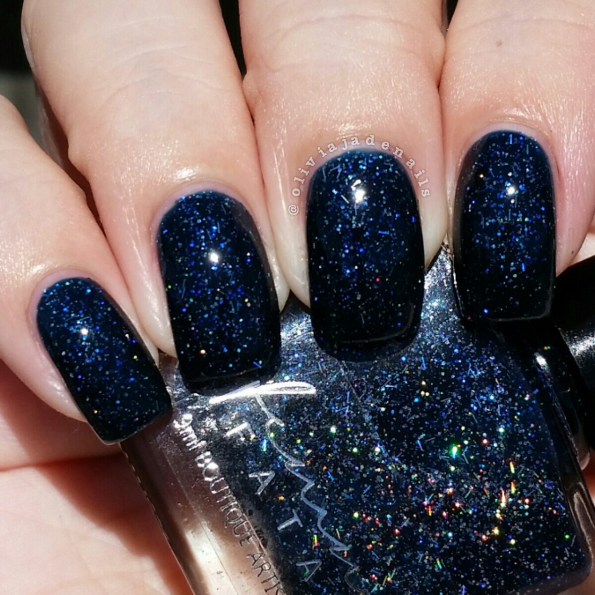 Femme Fatale Cosmetics Sleighing Through The Stars swatched by Olivia Jade Nails