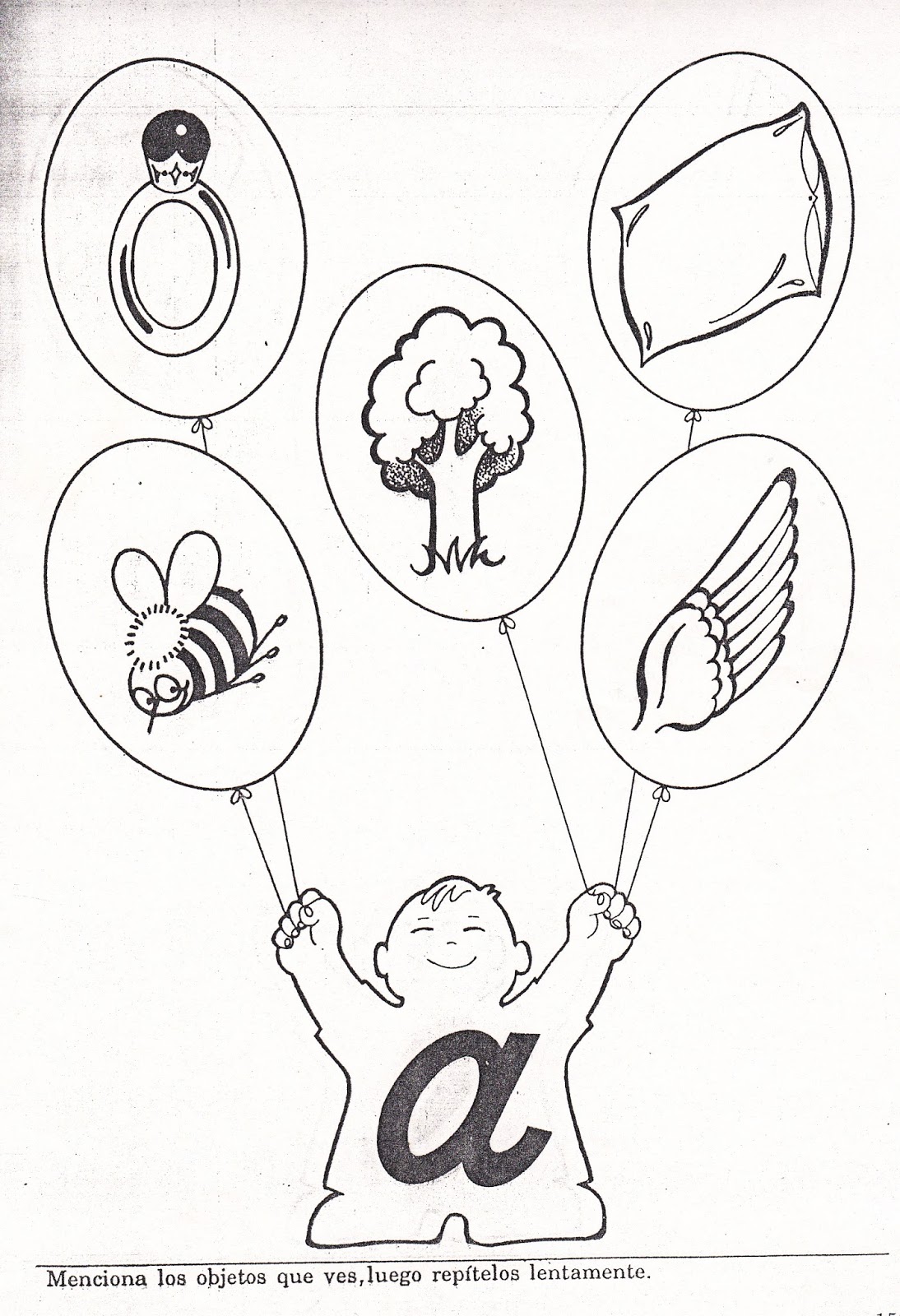 Imagenes de objetos con la vocal