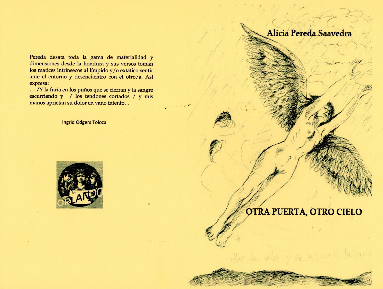 Ediciones y Producciones ORLANDO: Portada Libro de Poemas de Alicia Pereda