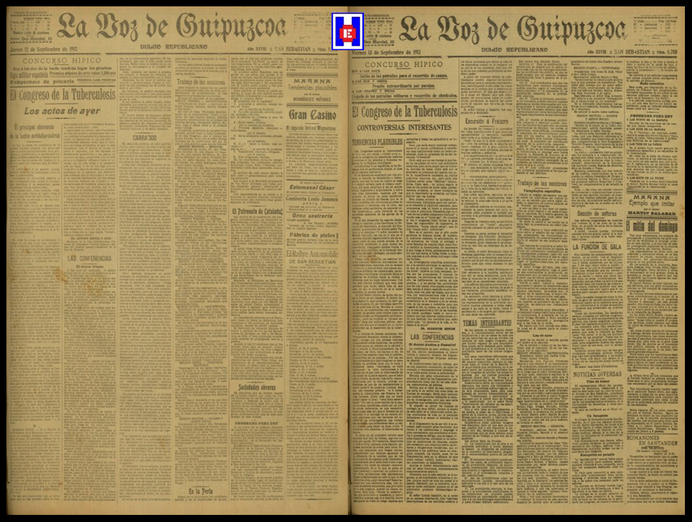 Enfermeria Avanza El Congreso De La Tuberculosis En San Sebastian 1912