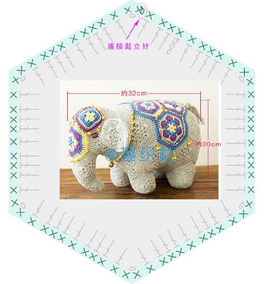 Обвязка мотива «африканский цветок»