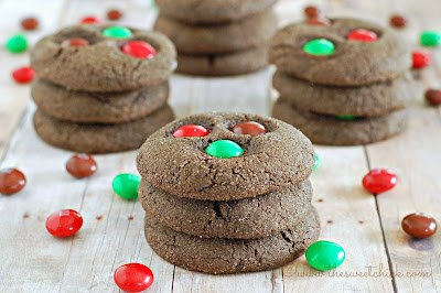 Chewy Dark Chocolate Gingerbread Cookie by The Sweet Chick
