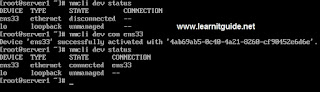enable network rhel7 using nmcli