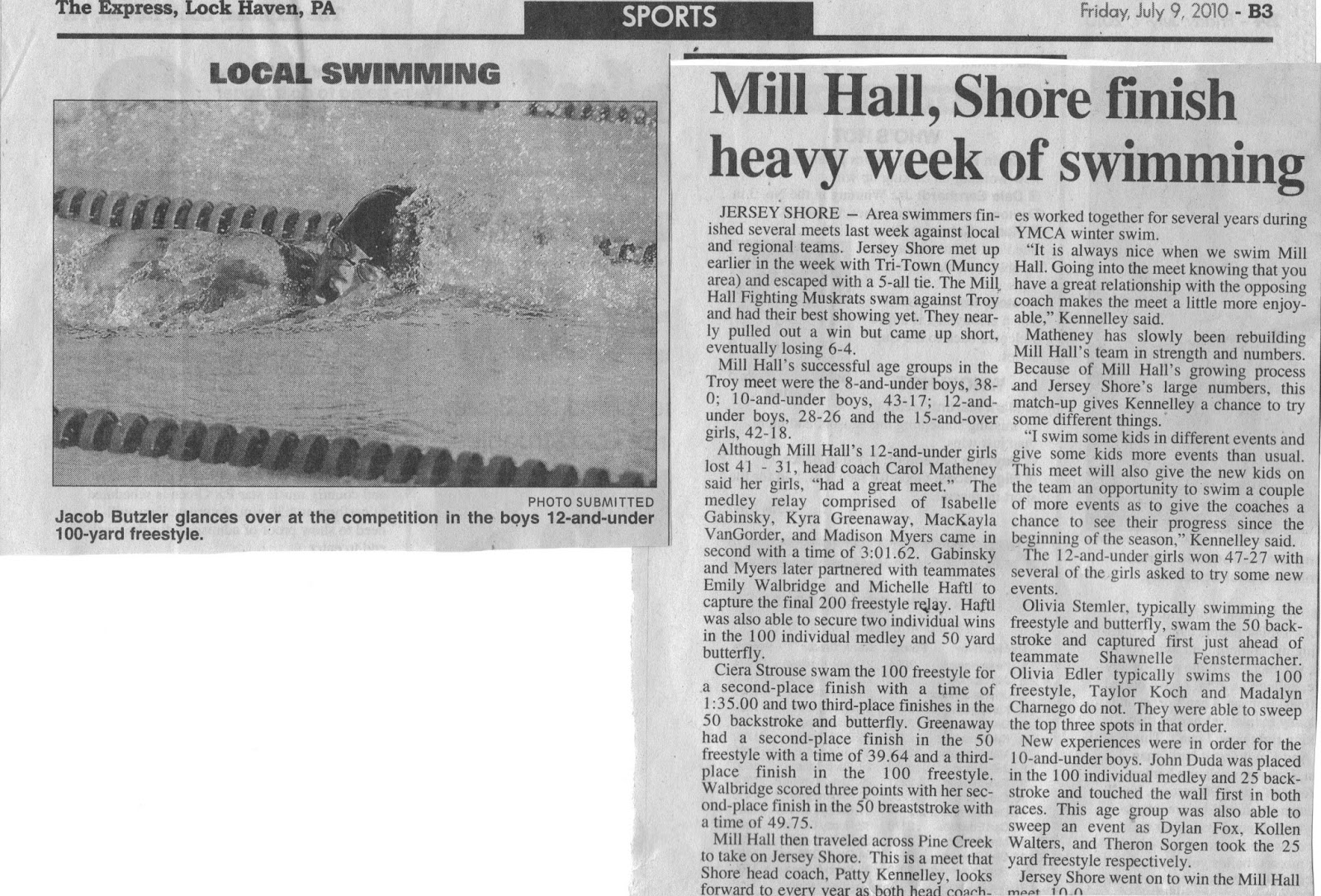 Jersey Shore (PA) Swim June 2015