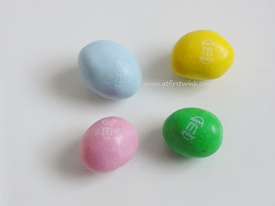 m&m's peanut - easter edition : pink, blue, yellow, and green