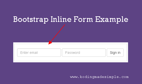 twitter bootstrap inline form example