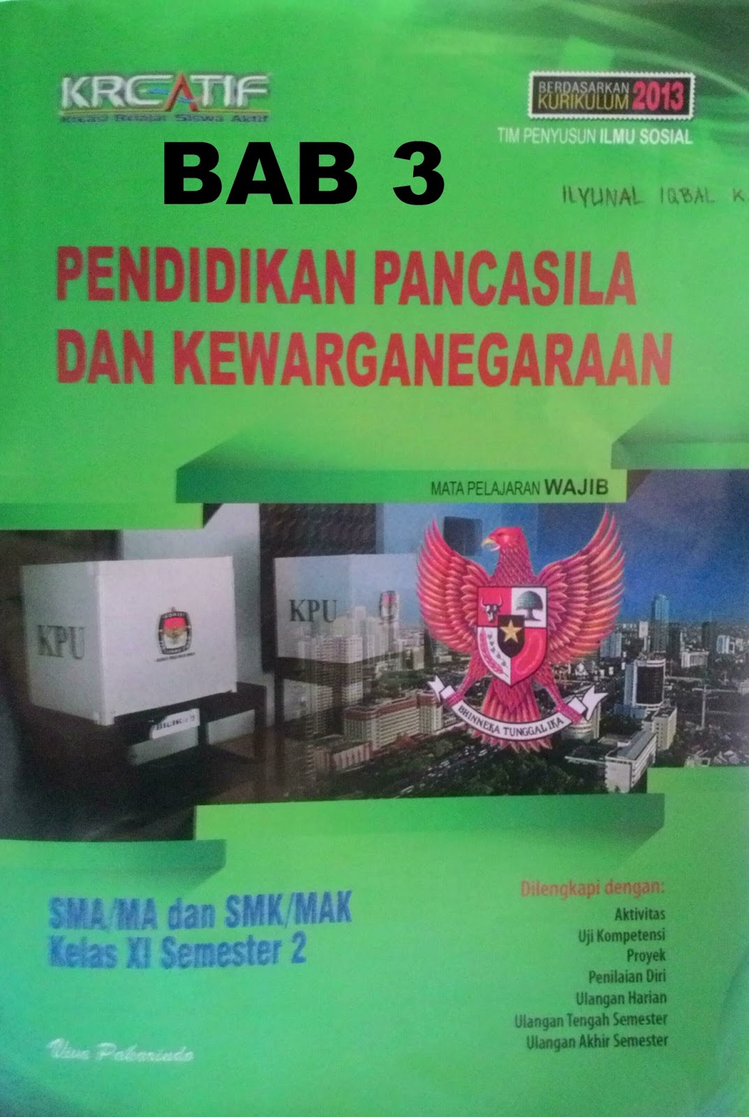 Kunci Jawaban Pkn Kelas 11 Semester 1 Bab 3 Jawaban Buku